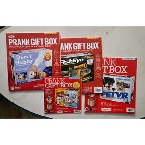 NEW Lot Of 4 Prank Gift Boxes Gag Joke Novelty Funny White Elephant Gift Boxes